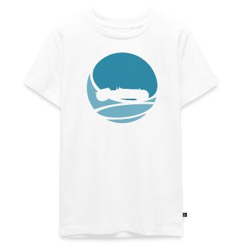 Drifting Racetrack - Teenager Premium Organic T-Shirt - white - Front - AI Model Teenager Male light (155cm)