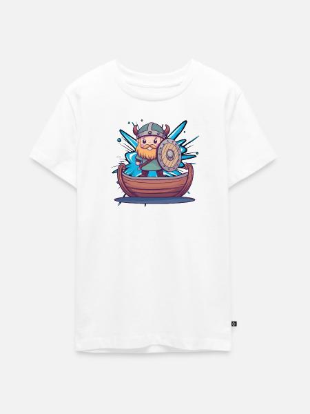 Wikinger Germanen - Teenager Premium Bio T-Shirt - Weiß