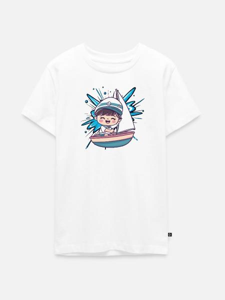 Segeln Anker - Teenager Premium Bio T-Shirt - Weiß