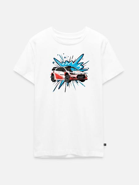 Rallye Tuning - Teenager Premium Bio T-Shirt - Weiß