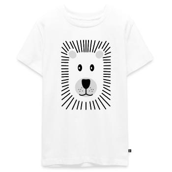 lion - Teenager Premium Organic T-Shirt - white - Front - AI Model Teenager Male light (155cm)
