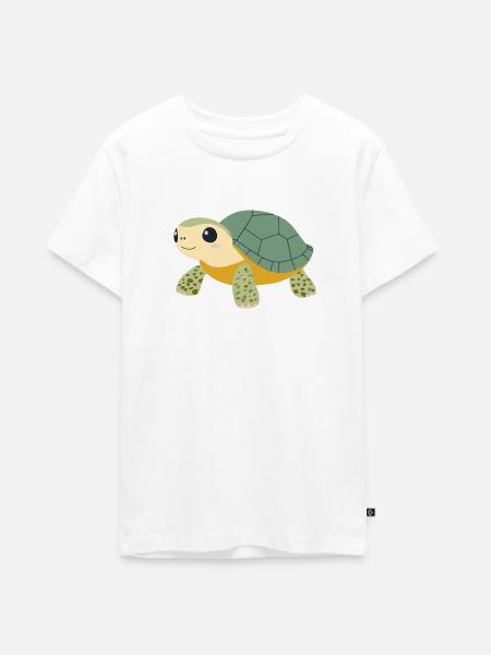 Turtle Reptil - Teenager Premium Bio T-Shirt - Weiß