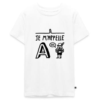 ALEC - T-shirt Premium bio Ado - blanc - Devant - AI Model Teenager Male light (155cm)
