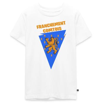 Franchement comtois - T-shirt Premium bio Ado - blanc - Devant - AI Model Teenager Male light (155cm)