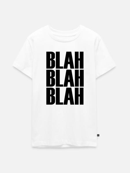 blah blah blah POP - Teenager Premium Bio T-Shirt - Weiß