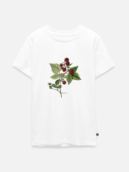 Himbeere - Teenager Premium Bio T-Shirt - Weiß