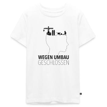 Wegen Umbau geschlossen | Pubertät - Teenager Premium Bio T-Shirt - Weiß - Vorne - AI Model Teenager Male light (155cm)