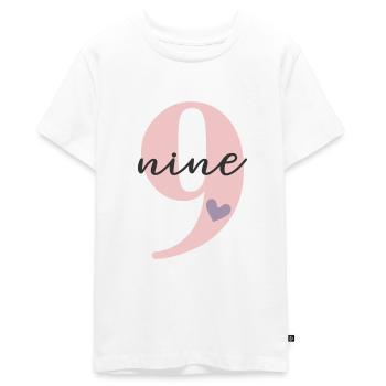 9. Geburtstag Neun nine - Teenager Premium Bio T-Shirt - Weiß - Vorne - AI Model Teenager Male light (155cm)