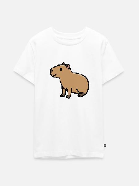 pixelcapybara - Teenager Premium Bio T-Shirt - Weiß