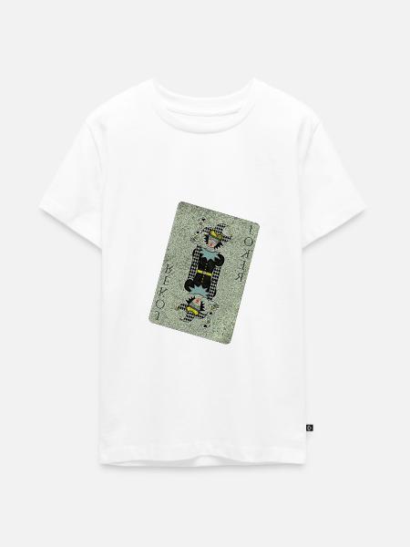 Joker Karte Spielkarte - Teenager Premium Bio T-Shirt - Weiß