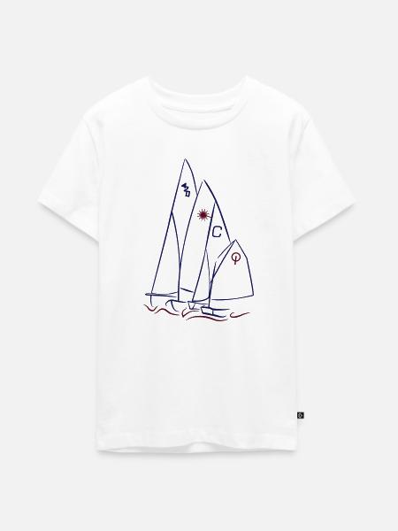 Jollensegeln - Teenager Premium Bio T-Shirt - Weiß