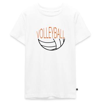 Volley-ball - T-shirt Premium bio Ado - blanc - Devant - AI Model Teenager Male light (155cm)