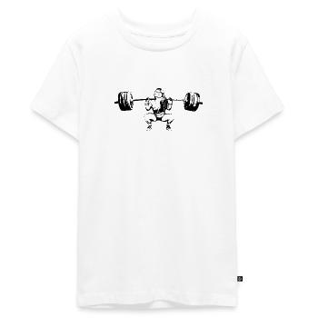 Squat Girl - T-shirt Premium bio Ado - blanc - Devant - AI Model Teenager Male light (155cm)