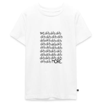 More Vélo Cycliste Sport Sort Downhill - T-shirt Premium bio Ado - blanc - Devant - AI Model Teenager Male light (155cm)