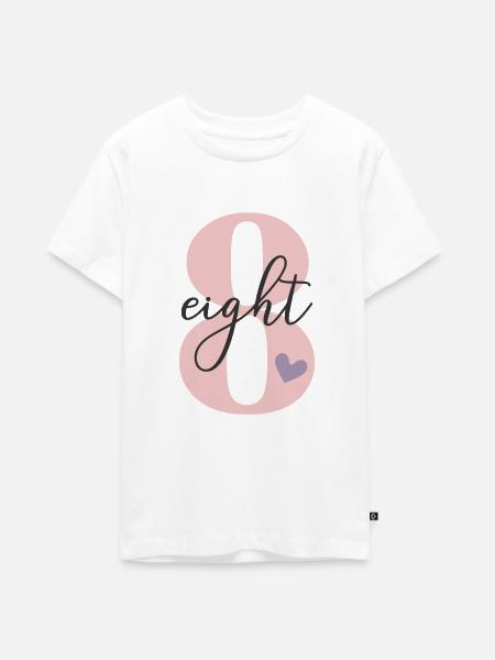 8e anniversaire Huit Huit - T-shirt Premium bio Ado - blanc