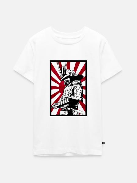 Japan Samurai - Teenager Premium Bio T-Shirt - Weiß