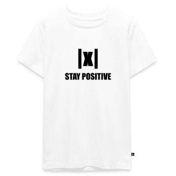 Restez positif Drôle Math Enseignant Cadeau Nerd - T-shirt Premium bio Ado - blanc - Devant - AI Model Teenager Male light (155cm)