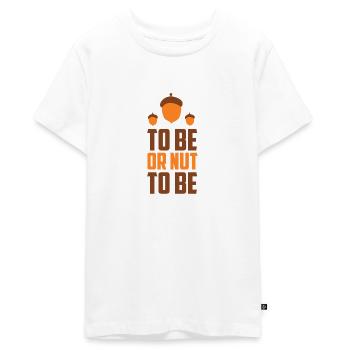 Nuss Eichel Haselnuss Lustiger Spruch Witzig Nüsse - Teenager Premium Bio T-Shirt - Weiß - Vorne - AI Model Teenager Male light (155cm)