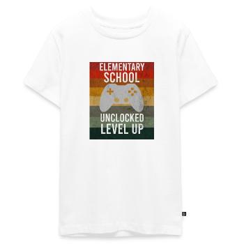 Niveau supérieur de contrôleur d'école élémentaire - T-shirt Premium bio Ado - blanc - Devant - AI Model Teenager Male light (155cm)