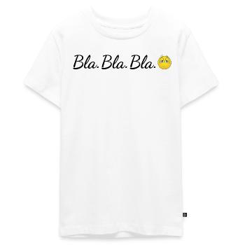 Blah Blah Blah Blahblahblah Blablabla Bla Bla Bla - Teenager Premium Bio T-Shirt - Weiß - Vorne - AI Model Teenager Male light (155cm)