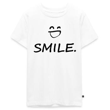 Lachen - Teenager Premium Bio T-Shirt - Weiß - Vorne - AI Model Teenager Male light (155cm)