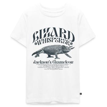 Jackson's Chameleon Lizard Whisperer - Teenager Premium Organic T-Shirt - white - Front - AI Model Teenager Male light (155cm)