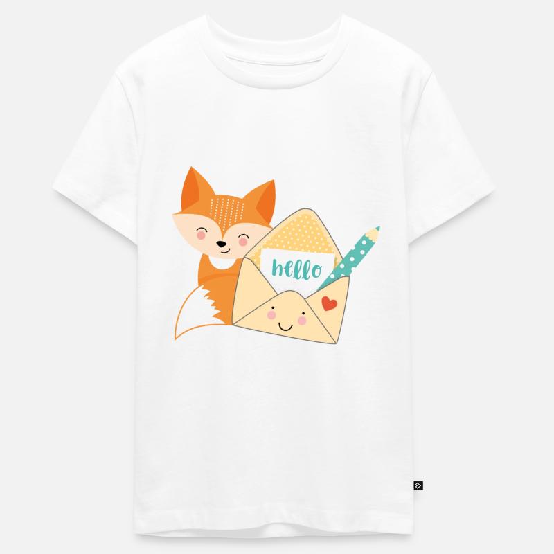 Fuchs-Post - T-shirt Premium bio Ado - blanc