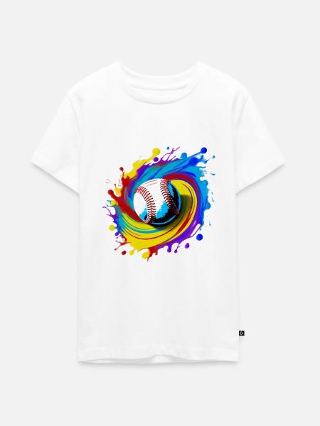 Baseball - Teenager Premium Bio T-Shirt - Weiß