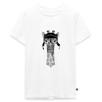 Giraffenpilot - Teenager Premium Bio T-Shirt - Weiß - Vorne - AI Model Teenager Male light (155cm)
