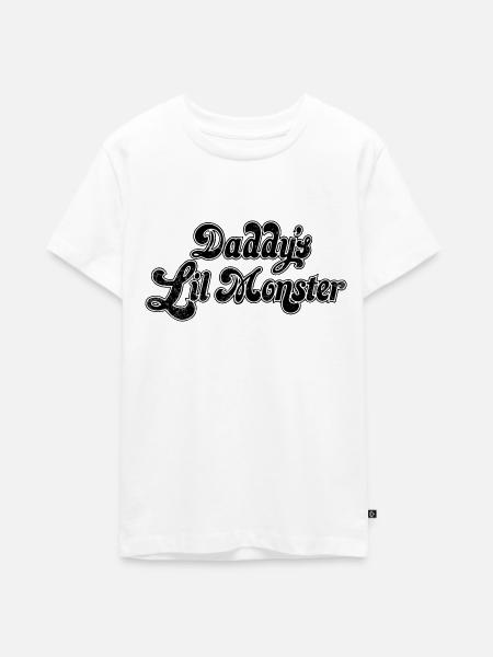 Harley Quinn Daddy's Lil Monster - Teenager Premium Bio T-Shirt - Weiß