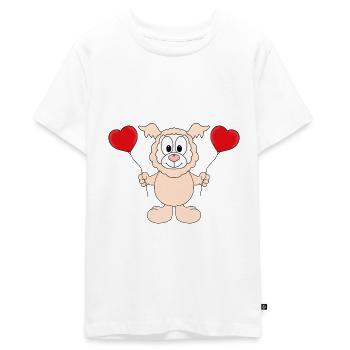 LAMA - ALPAKA - LIEBE - LOVE - KIND - BABY - Teenager Premium Bio T-Shirt - Weiß - Vorne - AI Model Teenager Male light (155cm)