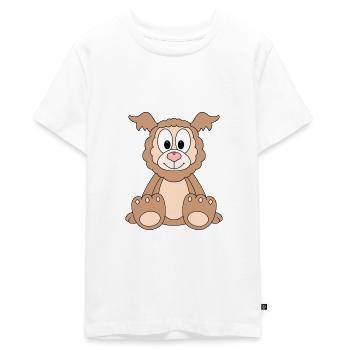 LAMA - ALPAKA - TIER - TIERISCH - KIND - BABY - Teenager Premium Bio T-Shirt - Weiß - Vorne - AI Model Teenager Male light (155cm)