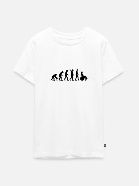 Rollstuhl - Teenager Premium Bio T-Shirt - Weiß