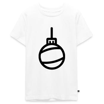Boule de Noël - T-shirt Premium bio Ado - blanc - Devant - AI Model Teenager Male light (155cm)