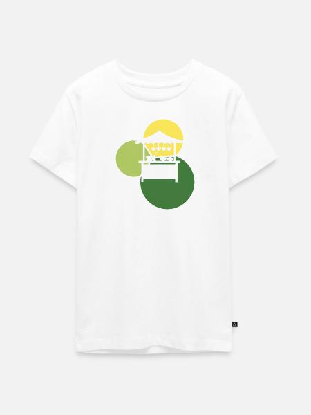 Imbiss Mahlzeit - Teenager Premium Bio T-Shirt - Weiß