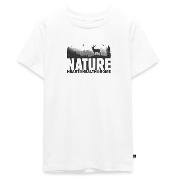 Nature Heart Health Home - Teenager Premium Bio T-Shirt - Weiß - Vorne - AI Model Teenager Male light (155cm)