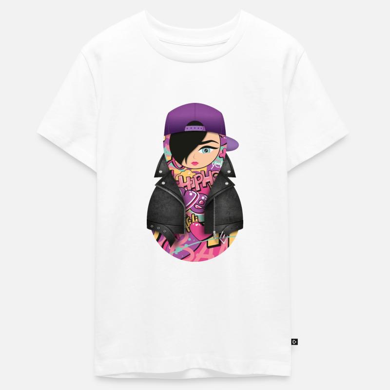 Matryoshka Nova - T-shirt Premium bio Ado - blanc
