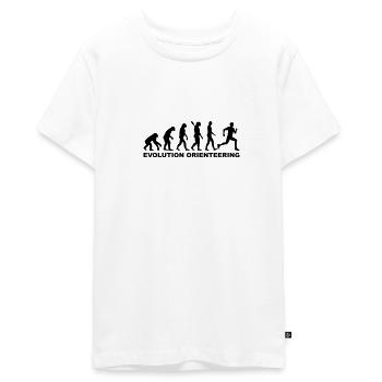 Evolution Orienteering - Teenager Premium Organic T-Shirt - white - Front - AI Model Teenager Male light (155cm)