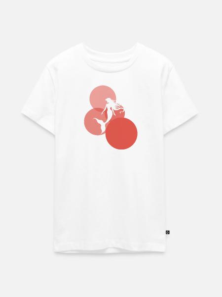 Flosse Fabelwesen - Teenager Premium Bio T-Shirt - Weiß