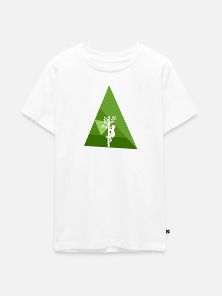 Baumklettern Kletterer Aufstieg - Teenager Premium Bio T-Shirt - Weiß