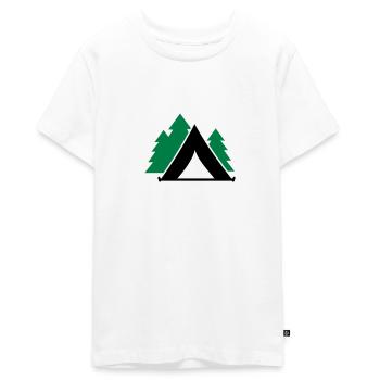 Tente - T-shirt Premium bio Ado - blanc - Devant - AI Model Teenager Male light (155cm)