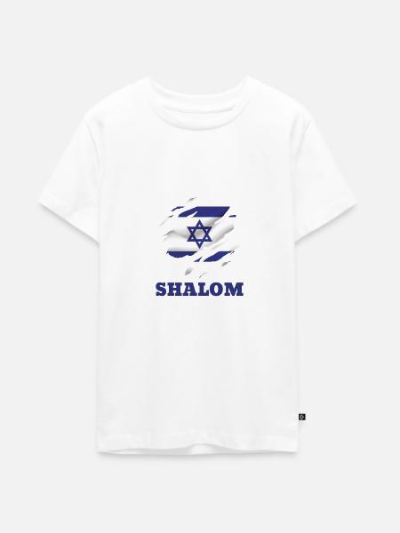 Shalom - Teenager Premium Bio T-Shirt - Weiß