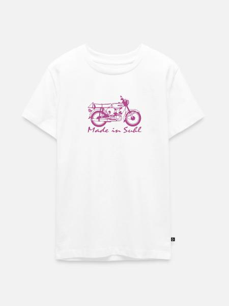 Simson S51 Made in Suhl - Teenager Premium Bio T-Shirt - Weiß