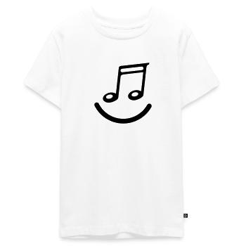 musik - Teenager Premium Bio T-Shirt - Weiß - Vorne - AI Model Teenager Male light (155cm)