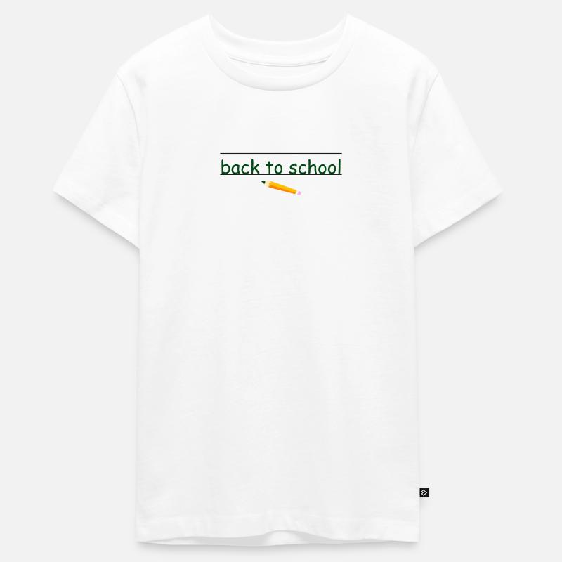 École - T-shirt Premium bio Ado - blanc