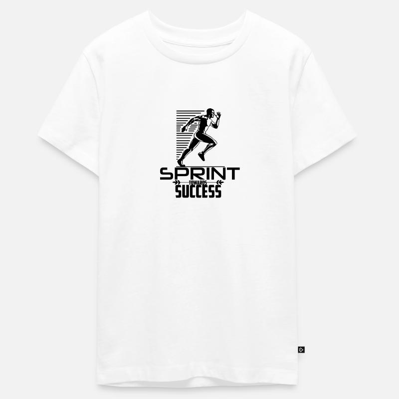 Sprint vers le succès - T-shirt Premium bio Ado - blanc