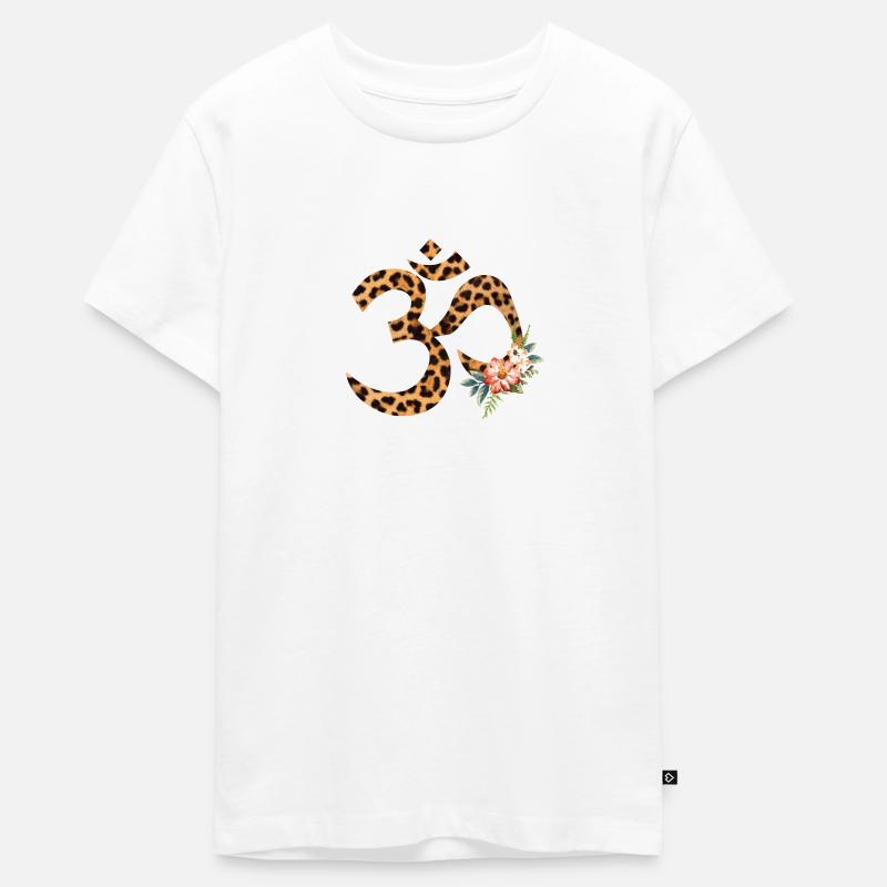 Léopard Om - T-shirt Premium bio Ado - blanc