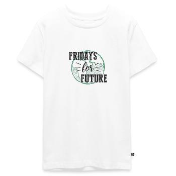 Fridays for Future - Teenager Premium Bio T-Shirt - Weiß - Vorne - AI Model Teenager Male light (155cm)