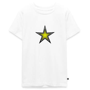 star - Teenager Premium Organic T-Shirt - white - Front - AI Model Teenager Male light (155cm)