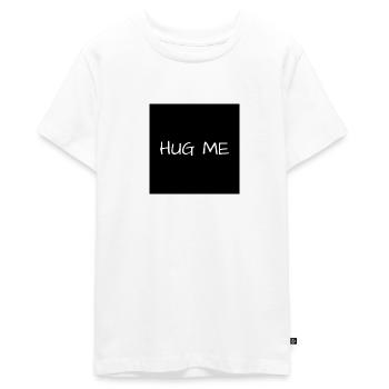 HUG ME - Teenager Premium Organic T-Shirt - white - Front - AI Model Teenager Male light (155cm)